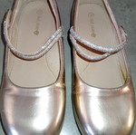Ballet flats girls used size 36 gold with rhinestones