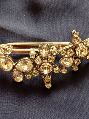 Swarovski hair barrette like new, silver, 7 cm