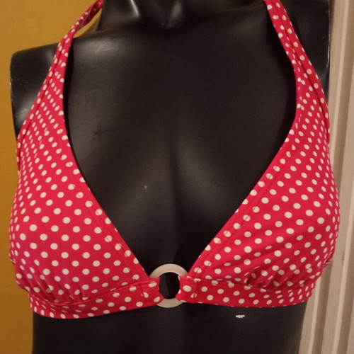 Next polka dot bikini in fuchsia and white, new, UK 14