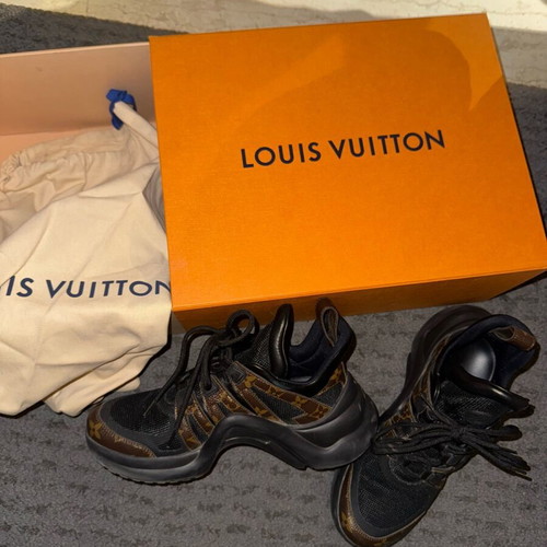 Louis Vuitton Archlight leather trainers 37.5 like new, black and brown