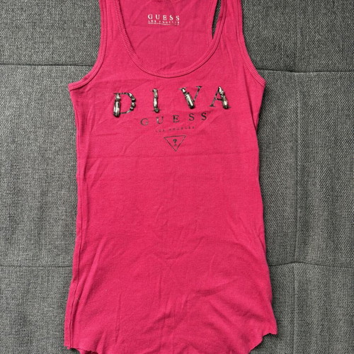 Guess tank top with stones like new, size S, 100% cotton