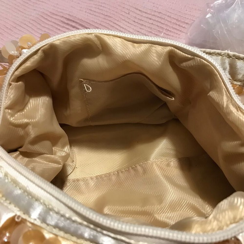 Gold Handbag with Sequins and Beads Like New