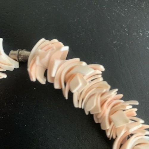 Shell necklace in pink and beige colors like new