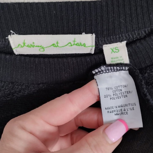 Vintage knitted sweater Mauritius like new, black with multicolor embroidery