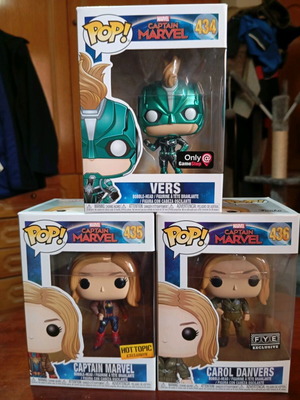 Funko Pop Captain Marvel US exclusives pack new