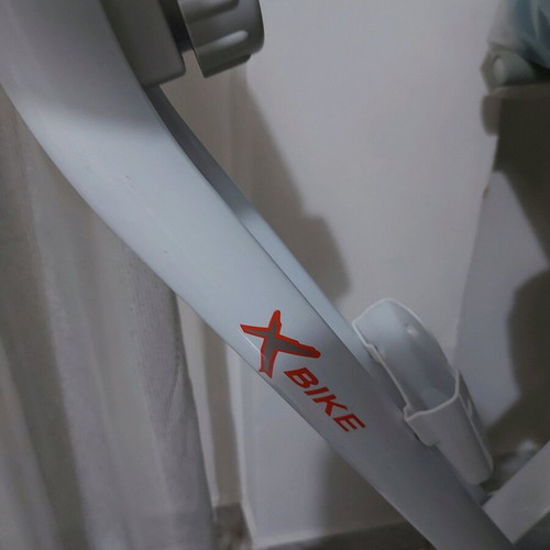Folding exercise bike used with digital meter