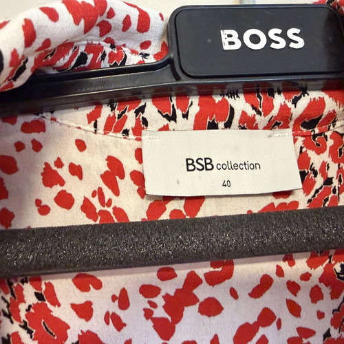 BSB Collection dress with red and white animal print, like new, size 40