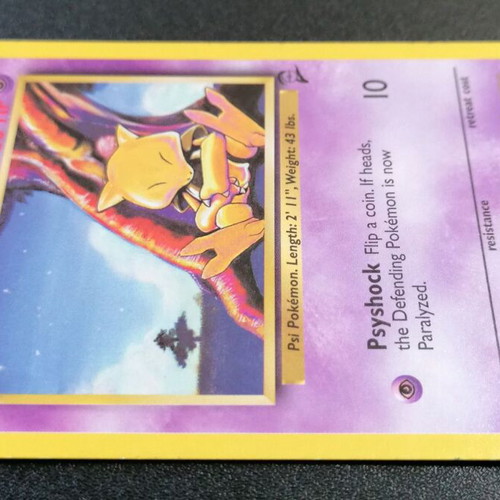 Pokémon Abra Base Set 2 card used, common, excellent condition
