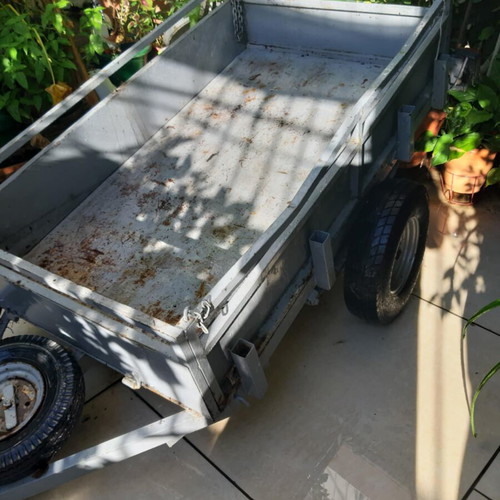 Platform trailer used 1.70 x 1 meter with heavy-duty tires