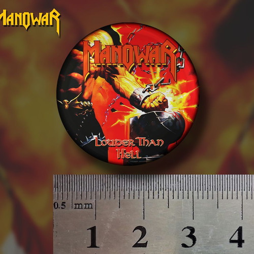 Manowar set of 11 pins 3cm new, album artwork