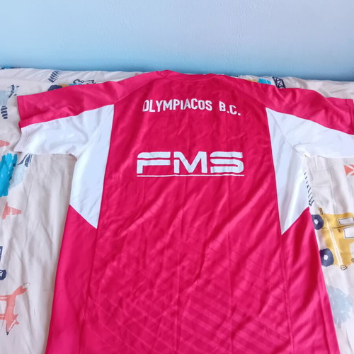 Olympiacos Basketball Jersey warm up Nike Matt Lojeski used, XL