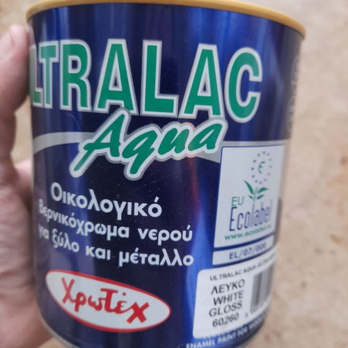 Chrotex Ultralac Aqua Ecological Water-Based Varnish 0.75lt White Gloss New