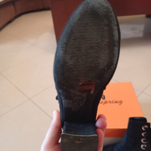Ankle boots like new, suede, black, size 37
