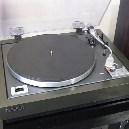Sanyo TP-626 turntable used vintage hi-fi with wooden plinth