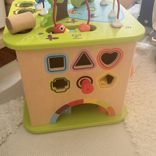 Hape Totally Amazing Wooden Activity Cube like new