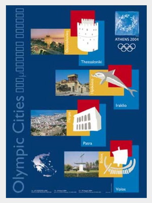 Athens 2004 Olympic Games poster new with original tube