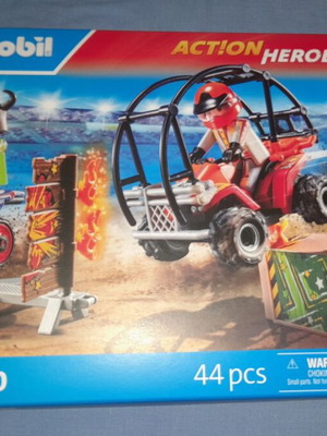 Playmobil 71808 Action Heroes ακροβατικά με γουρούνα και μηχανή καινούργιο