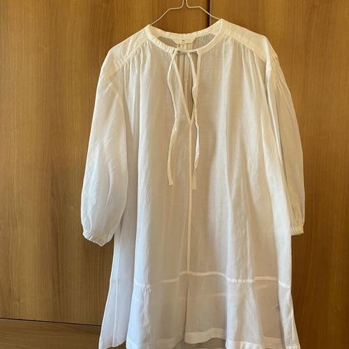 H&M Semi-Transparent Wide Shirt white, new, size XS