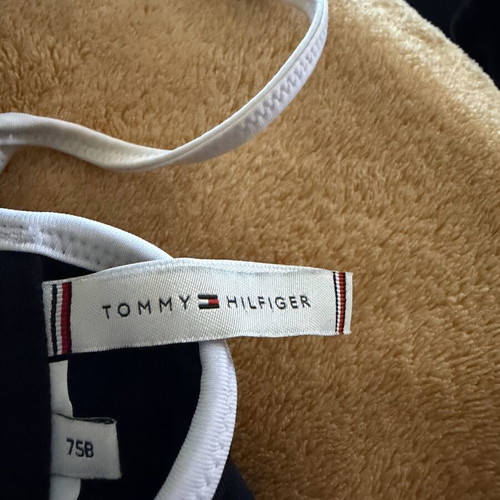 Tommy Hilfiger bikini top like new, white and blue