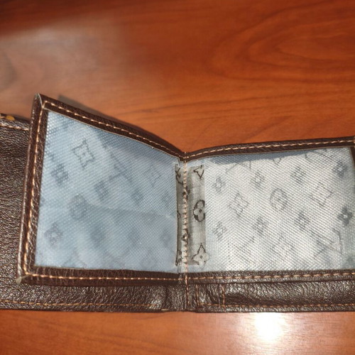 Louis Vuitton men's wallet refurbished, brown and beige