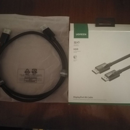 Ugreen DisplayPort 1.4 cable 1m black ultra hi speed 8K/60Hz
