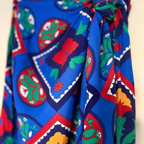 Karavan skirt with colorful patterns like new, blue