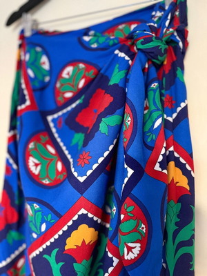 Karavan skirt with colorful patterns like new, blue