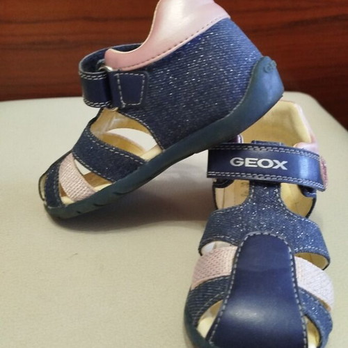 Geox sandals for girls size 23 like new, blue and pink