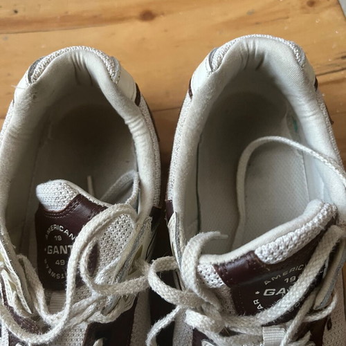Gant leather sneakers, white and beige, size 45
