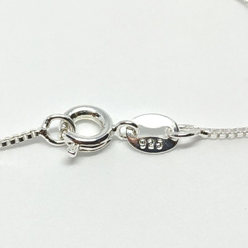 Apple necklace new with opal and 925 silver chain