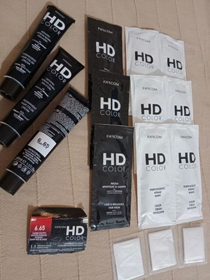 Farcom HD Color 6.65 hair dye set new, 3 pieces