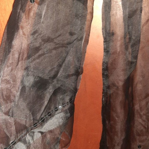 Scarf transparent black with rhinestones used