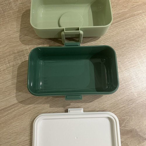 Monbento rectangular lunchbox with removable bear decoration