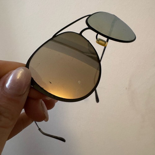 Metal black sunglasses used