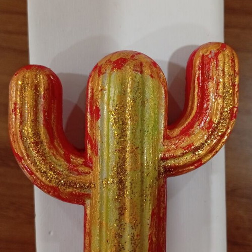Porcelain cactus magnet new