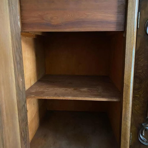 Antique walnut wood buffet used with lion feet