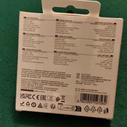 Borofone BC105 Smart Finder Bluetooth Tracker for Android