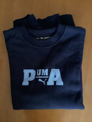 Φούτερ Puma καινούργιο, μπλε, μέγεθος 16 σαν S με μικρό ελάττωμα