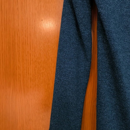 Lurex turtleneck dress blue like new Caramella midi