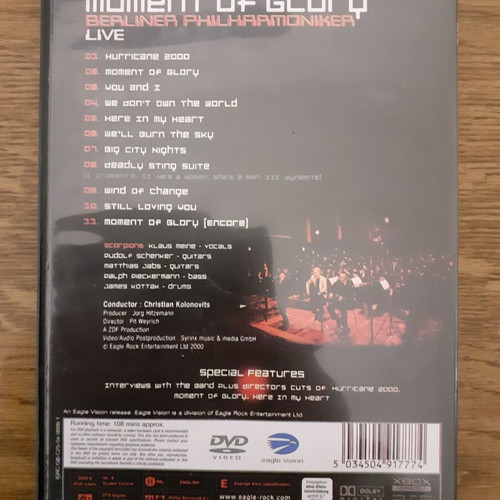 Scorpions Moment Of Glory Berliner Philharmoniker Live DVD like new