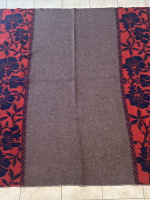 Vintage wool blanket used 175x202cm