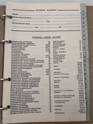 Menu telephone directory like new with notepad