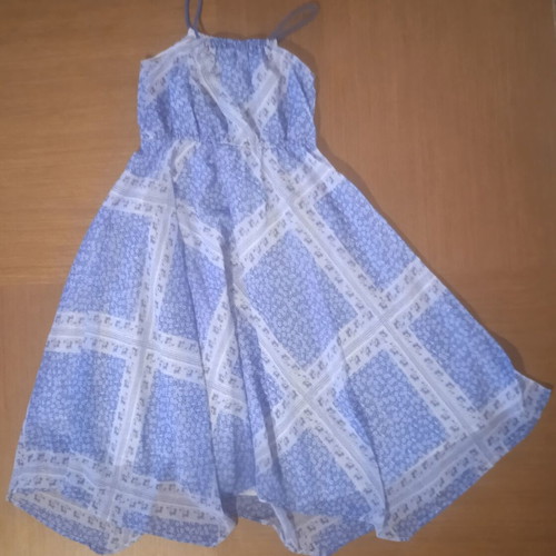 H&M Asymmetric Summer Dress 8-9Y Like New, Blue