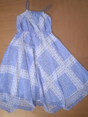H&M Asymmetric Summer Dress 8-9Y Like New, Blue