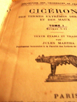 Ciceron Des Termes Extremes Des Riens Et Des Maux Volume I used