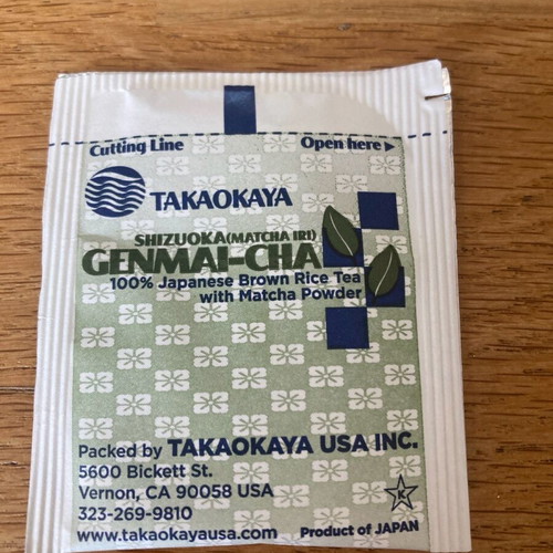 Takaokaya Japanese brown rice tea with matcha powder, 35 sachets new