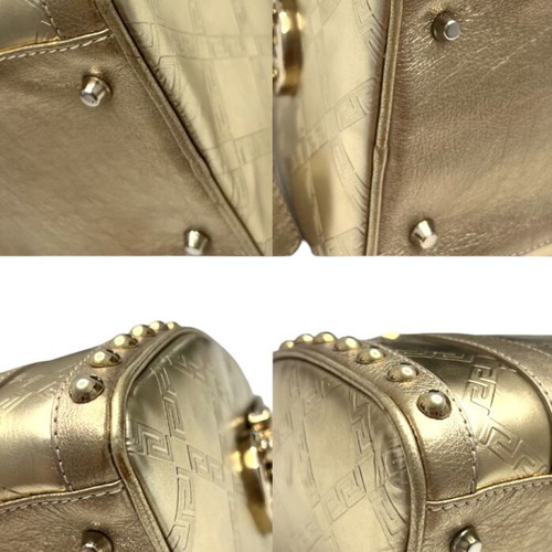Versace Mirroring Gold Boston Bag