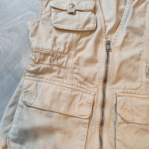 Zara cargo vest like new, size S/M, 100% cotton, beige