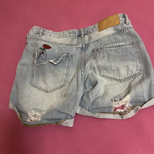 Funky Buddha shorts women's blue with rips like new, size S
