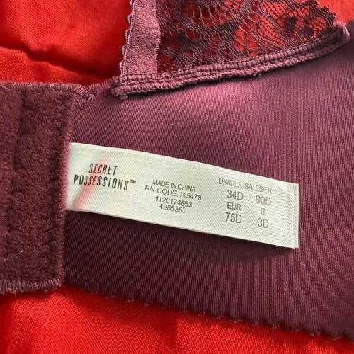 Primark bras 2 pieces 75D new, eggplant and beige colors